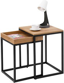 VASAGLE Beistelltische-Set braun