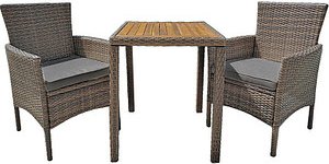 Thumbnail - Garden Pleasure Sitzgruppe DAKOTA grau, schwarz Kunststoff, Metall, 5-teilig