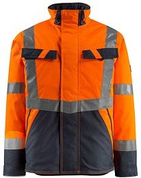 Thumbnail - MASCOT® unisex Warnjacke Penrith orange, schwarzblau Größe XL