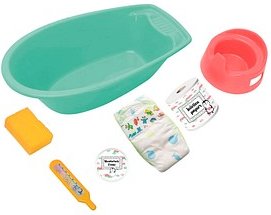 Heless® Badewannenset Pinguin Puppenzubehör