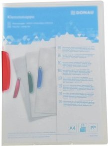10 DONAU Klemmhefter transparent/rot