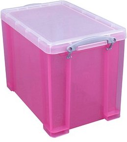 Thumbnail - Really Useful Box Aufbewahrungsbox 19,0 l transparent, pink 39,5 x 25,5 x 29,0 cm, 1 St.