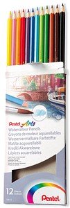 Pentel Arts Aquarellstifte farbsortiert, 1 Set