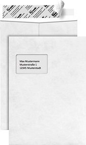 Thumbnail - BONG Versandtaschen Tyvek® Pocket DIN C4 mit Fenster weiß 20 St.