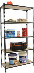 Thumbnail - Simonrack Schwerlastregal MADERCLICK 8425437099311 anthrazit 90,0 x 50,0 x 180,0 cm