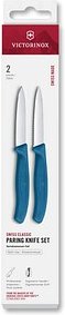 VICTORINOX Küchenmesser Swiss Classic silber, blau, Klinge: 8,0 cm, 2 St.