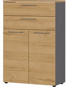 GERMANIA Aktenschrank Agenda Home, 4233-564 grafit, grandson-eiche 1 Fachboden 80,0 x 40,0 x 120,0 cm