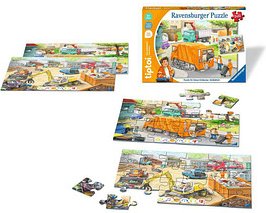 Ravensburger tiptoi Puzzle Müllabfuhr Puzzle, 12 Teile