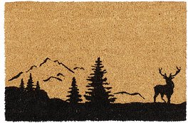 relaxdays Kokosmatte braun/schwarz 40,0 x 60,0 cm