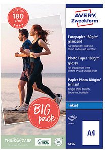 Thumbnail - AVERY Zweckform Fotopapier 2496 DIN A4 glänzend 180 g/qm 100 Blatt