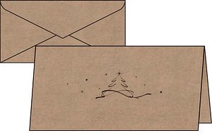 SIGEL Weihnachtskarten Christmas Tree DIN lang, 10 St.