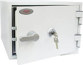 phoenix Tresor Titan FS1281K mit Feuerschutz weiß 41,2 x 36,3 x 35,2 cm