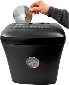 LMG DWS-1012CD Aktenvernichter mit Partikelschnitt P-4, 4 x 35 mm, bis 12 Blatt, schwarz