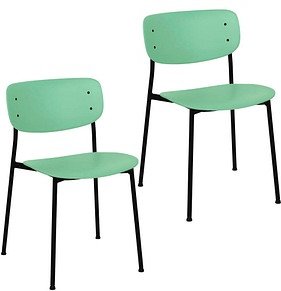 Thumbnail - meet powered by PAPERFLOW Besucherstühle SOHO CHSOHOX2.01.08 grün Kunststoff, 2 St.