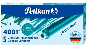 Pelikan Tintenpatronen für Füller 4001 türkis, 5 St.