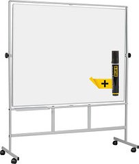 Bi-Office mobiles Whiteboard MAYA 200,0 x 100,0 cm weiß emaillierter Stahl
