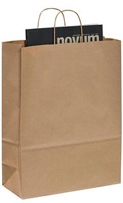 50 VP Papier-Tragetaschen Toptwist braun 32,0 x 42,0 cm