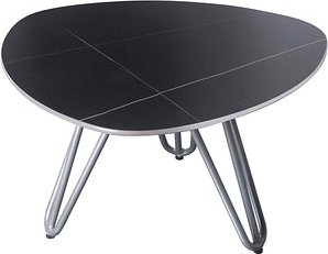 Garden Pleasure ALINA Beistelltisch dreieckig abgerundet Stein schwarz 68,0 x 68,0 x 37,8 cm, 1 St.