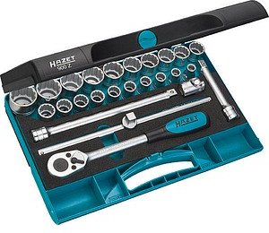 Thumbnail - HAZET Steckschlüssel-Satz 1/2 Zoll Aussen-Doppel-Sechskant 900Z 25-teilig