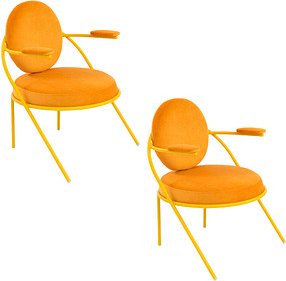 Thumbnail - meet powered by PAPERFLOW Sessel SATURNE safran Stoff 70,0 x 73,0 x 88,0 cm, 2 St.