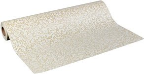 JUNG SCHÖNER VERPACKEN Geschenkpapier Brokat beige Ornamente mehrfarbig, 50,0 m