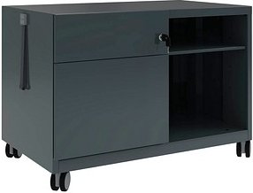 Thumbnail - BISLEY Note™ Caddy Rollcontainer anthrazit 2 Auszüge 80,0 x 49,0 x 56,3 cm