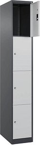 CP Schließfachschrank Classic Plus anthrazitgrau, lichtgrau 080000-104 S10011, 4 Schließfächer 30,0 x 50,0 x 185,0 cm