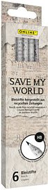 Thumbnail - ONLINE® Save My World Bleistifte HB grau, 6 St.