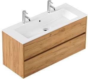 Thumbnail - POSSEIK Waschbecken mit Unterschrank LIMES 120 eiche gold 120,0 x 46,5 x 58,5 cm