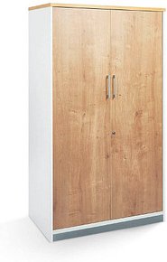 rocada Aktenschrank, 1058AW08 weiß, eiche 3 Fachböden 90,0 x 45,0 x 156,0 cm