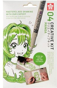 Sakura Manga Malset schwarz, 1 Set