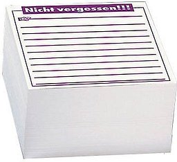 Memo Notizzettel geleimt weiß 9,8 x 9,8 cm, ca. 500 Blatt, 1 Block