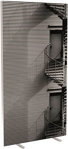 PAPERFLOW Trennwand easyScreen Black & White, 62321 bunt 94,0 x 173,4 cm, 1 St.