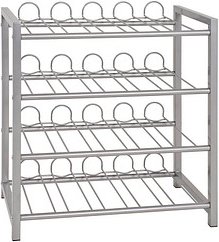 HAKU Möbel Weinregal silber 54,0 x 31,0 x 60,0 cm, 1 St.