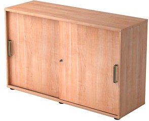 Thumbnail - HAMMERBACHER Schiebetürenschrank 1752S, V1752S/N/N/SG nussbaum 1 Fachboden 120,0 x 40,0 x 74,8 cm