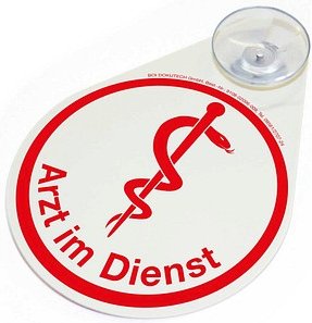 BOI Hinweisschild "Arzt im Dienst" Tropfen 8,0 x 11,0 cm, 1 St.