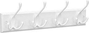 SONGMICS Wandgarderobe LHR30WT weiß Holz 4 Haken 40,0 x 11,0 cm