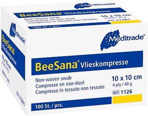 Meditrade® Vlies-Kompressen BeeSana® 1126 weiß 10,0 x 10,0 cm, 100 St.