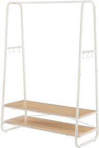 VASAGLE Kleiderständer braun Metall 6 Haken 100,0 x 160,0 cm