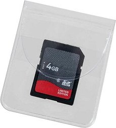 EICHNER 1er Speicherkarten-Hüllen transparent, 400 St.