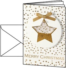10 SIGEL Weihnachtskarten Confetti Star DIN A6