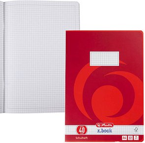 Thumbnail - herlitz Schulheft x.book Lineatur 40 kariert DIN A4 Rand rundum, 32 Blatt, 1 St.