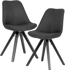 Thumbnail - 2 WOHNLING Esszimmerstühle WL6.122 anthrazit Stoff