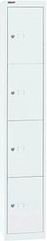 BISLEY Schließfachschrank verkehrsweiß CLK184696, 4 Schließfächer 30,5 x 45,7 x 180,2 cm