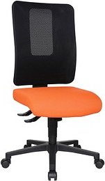 Topstar Bürostuhl Open X (N), OX1000 G040 Stoff orange, Gestell schwarz