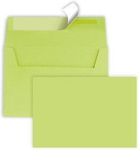 tecno Briefumschläge colors DIN C6 ohne Fenster leuchtend grün haftklebend 25 St.