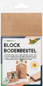 folia Faltenbeutel S natur braun 10,0 x 17,5 cm, 15 St.