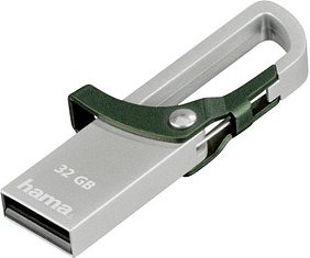 Thumbnail - hama USB-Stick Hook-Style grün, silber 32 GB, 1 St.