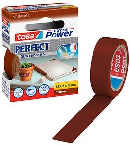Thumbnail - tesa extra Power® Perfect Gewebeband braun 19,0 mm x 2,75 m 1 Rolle