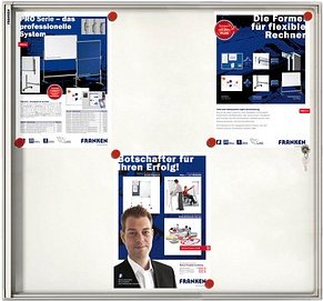 FRANKEN Schaukasten X-tra!Line silber 6x DIN A4